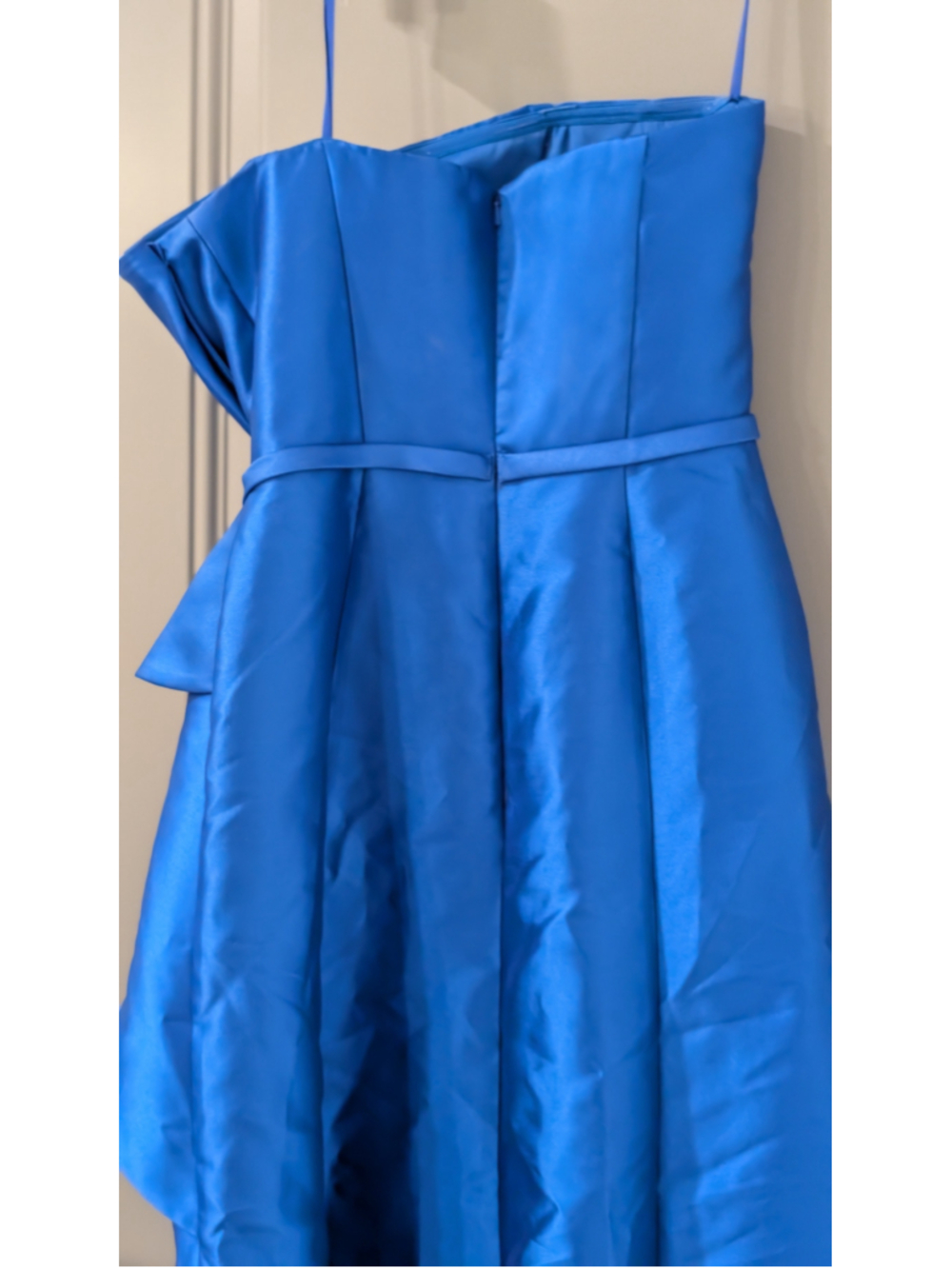NWT Rene Ruiz Collection Blue Satin Embellished Formal Gown Size 8 $349 - Picture 11 of 16